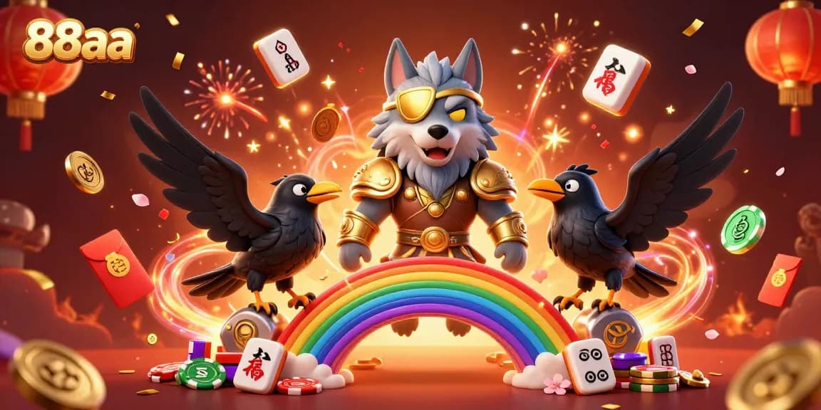 Experience the excitement of 88aa with a vibrant Norse-themed casino illustration.