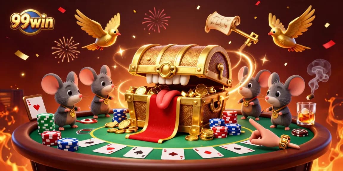 Experience thrilling rewards at 99win with enticing poker elements and vibrant animations.