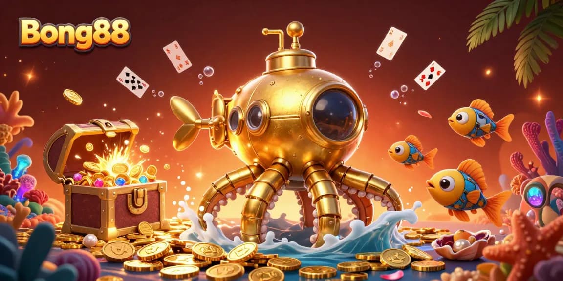 Bong88 offers an exciting experience with fish-themed gaming in a vibrant, treasure-filled underwater world.