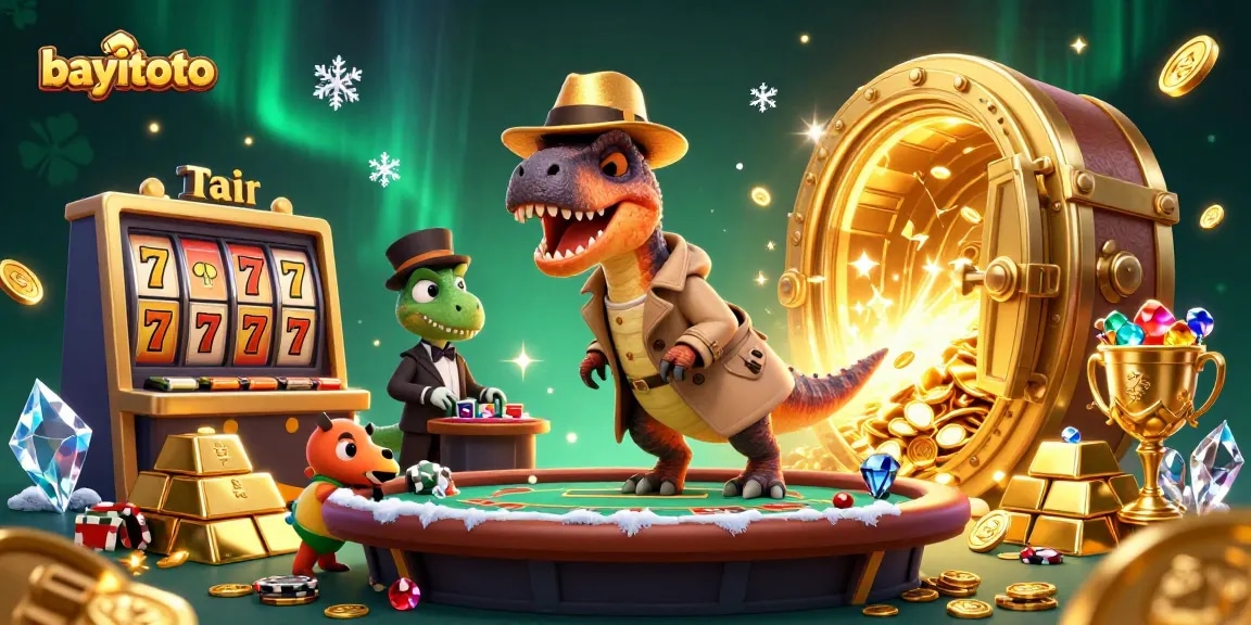 Experience thrilling gameplay with bayitoto as velociraptor card counter interacts at a dynamic casino scene.