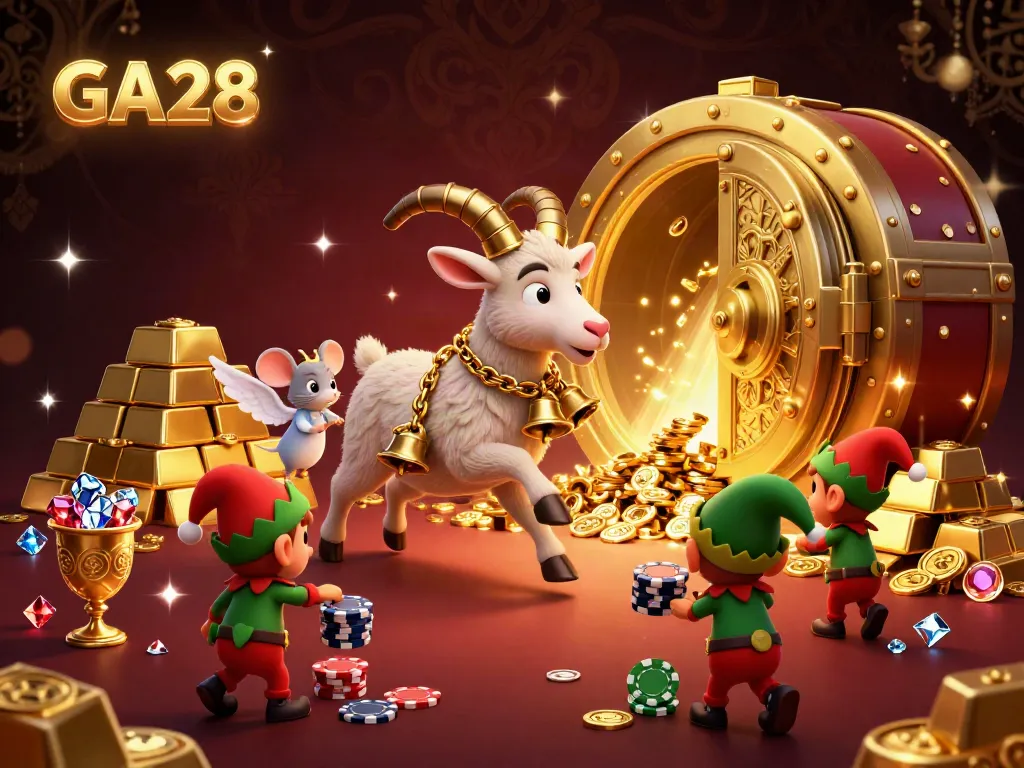 Experience GA28’s vibrant casino atmosphere with Krampus, an angel mouse, and gremlins in action.