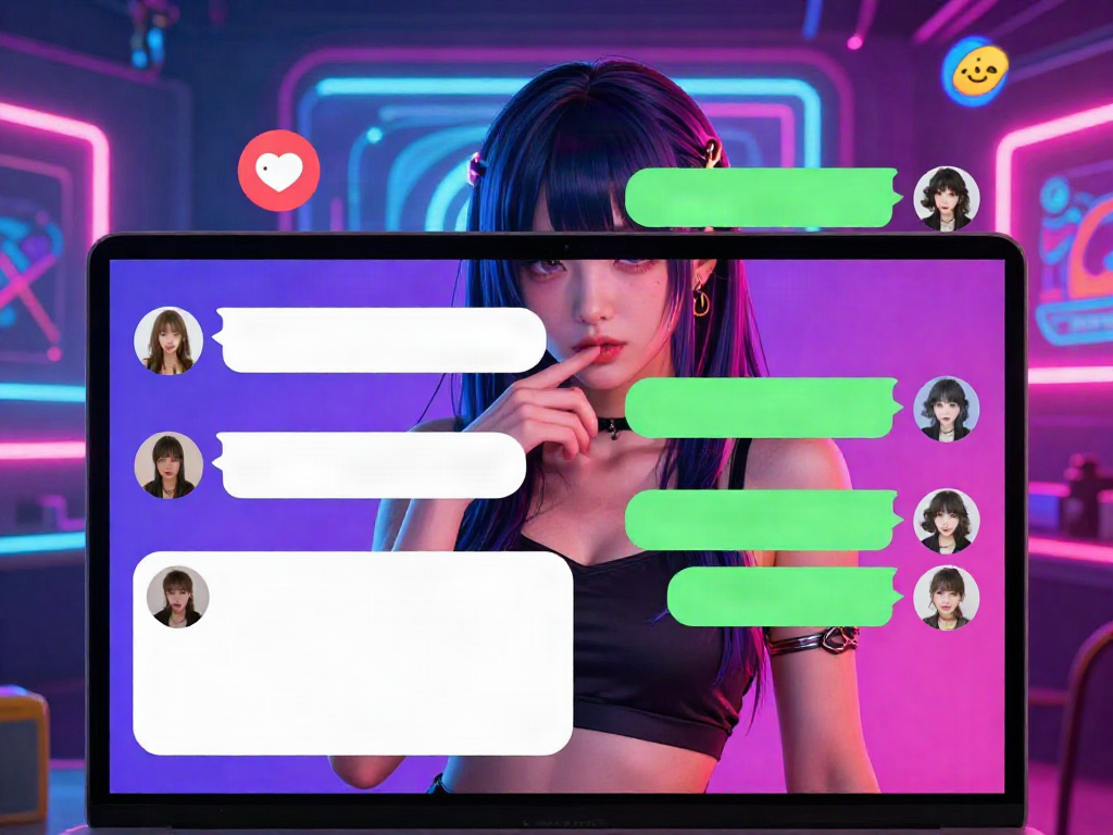 Engaging hentai chat interface showcasing dynamic anime character interactions.