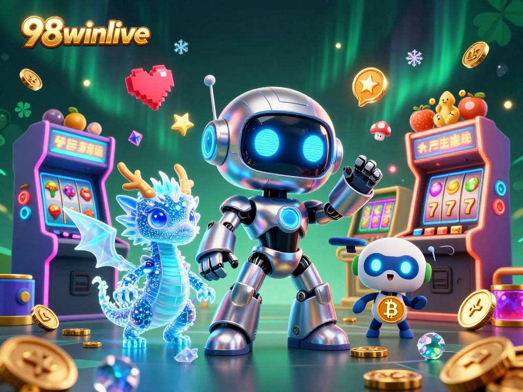 Experience thrilling moments at 98winlive with vibrant 3D casino elements and characters.