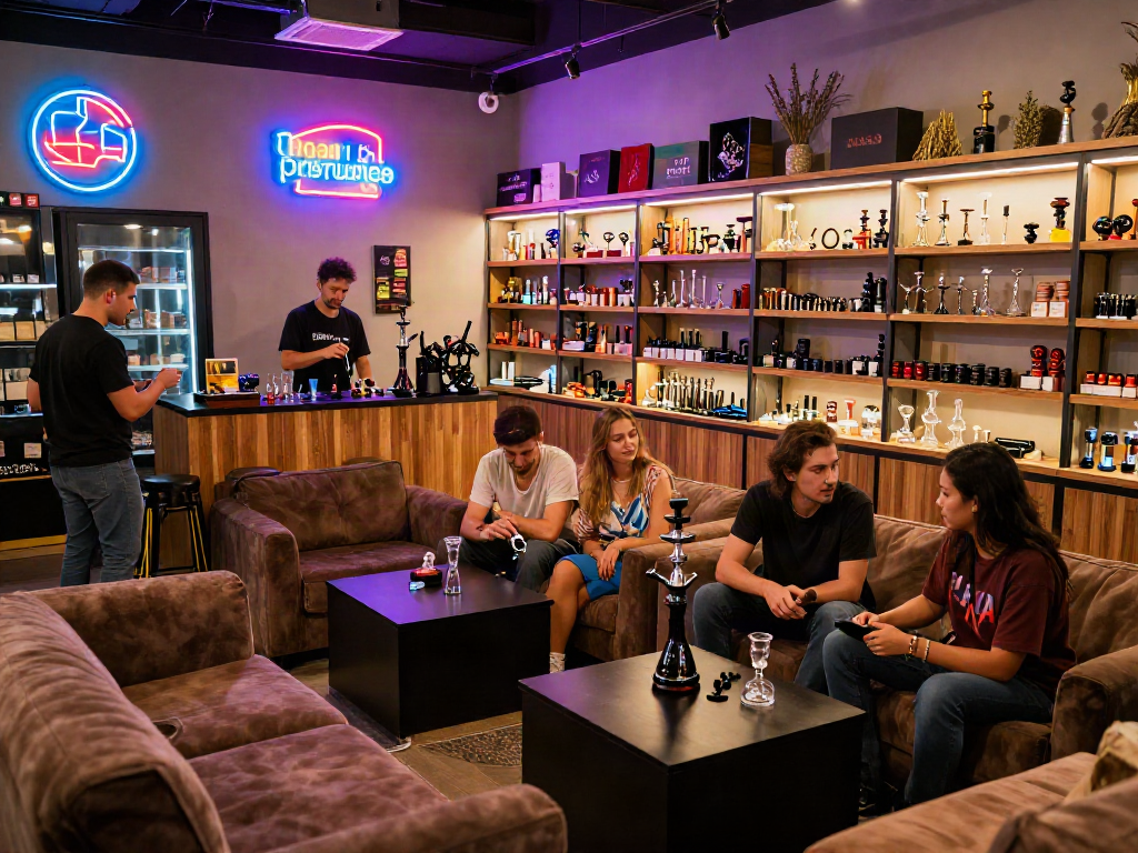 rokok88 login at a cozy smoke shop with vibrant ambiance and friendly staff