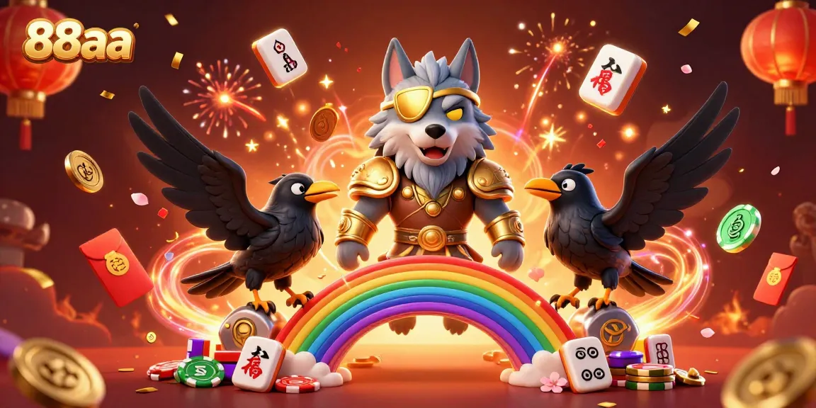 Experience the excitement of 88aa with a vibrant Norse-themed casino illustration.