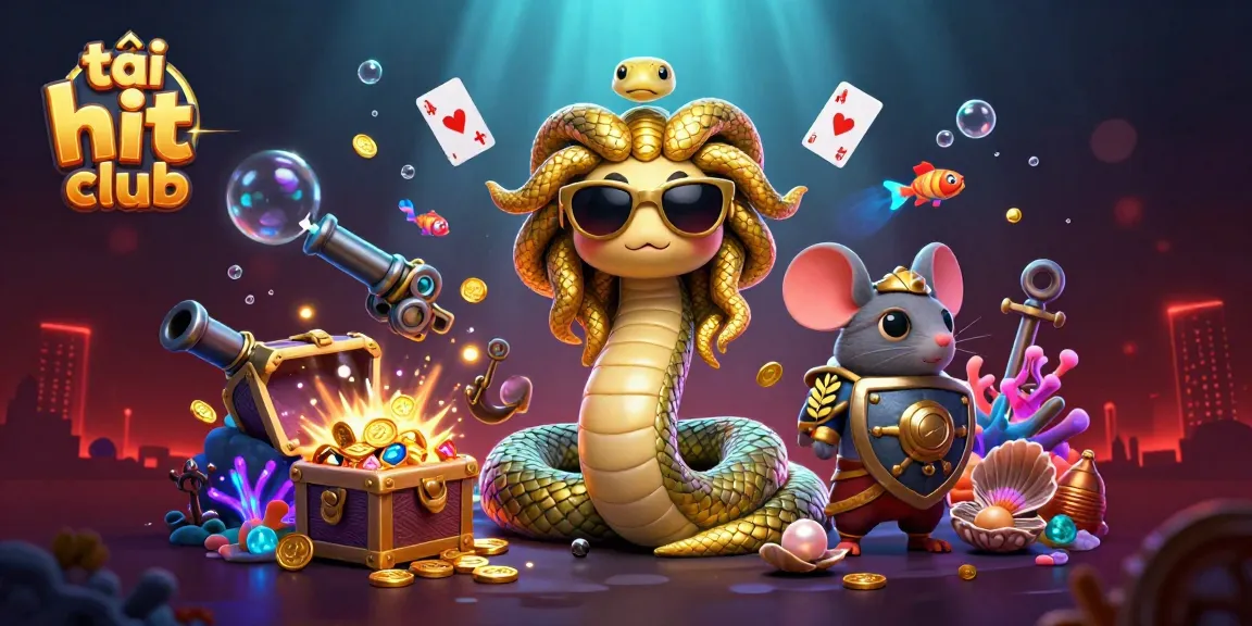 Engage with the thrilling world of tải hit club in this vibrant 3D digital illustration.