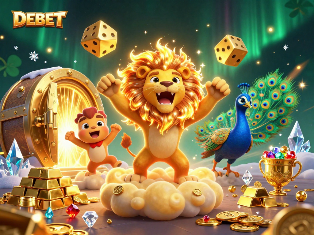 Experience thrilling gaming adventures with DEBET's rich visuals and golden treasures.
