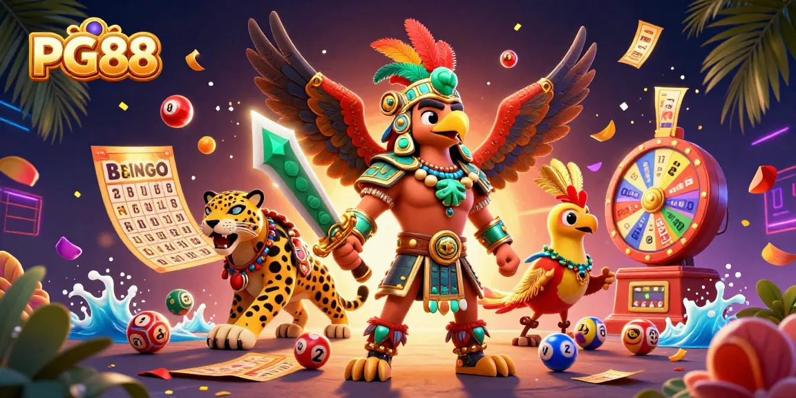 Experience exhilarating wins and jackpots with PG88 in this vibrant 3D casino scene.