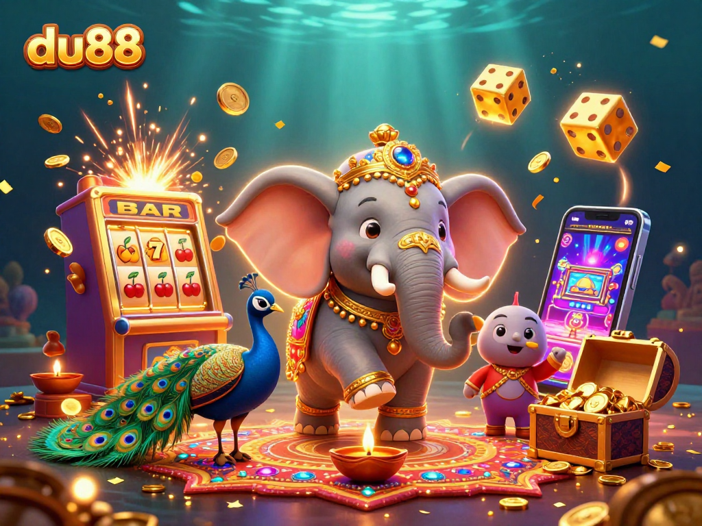 Experience the joy of winning with du88's vibrant slots featuring colorful jackpots and 3D visuals.