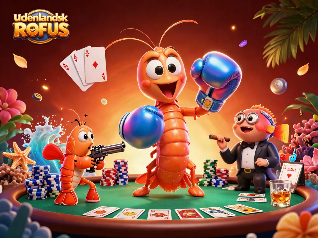 Experience the thrill at udenlandsk casino uden ROFUS with vibrant poker elements and lively characters.