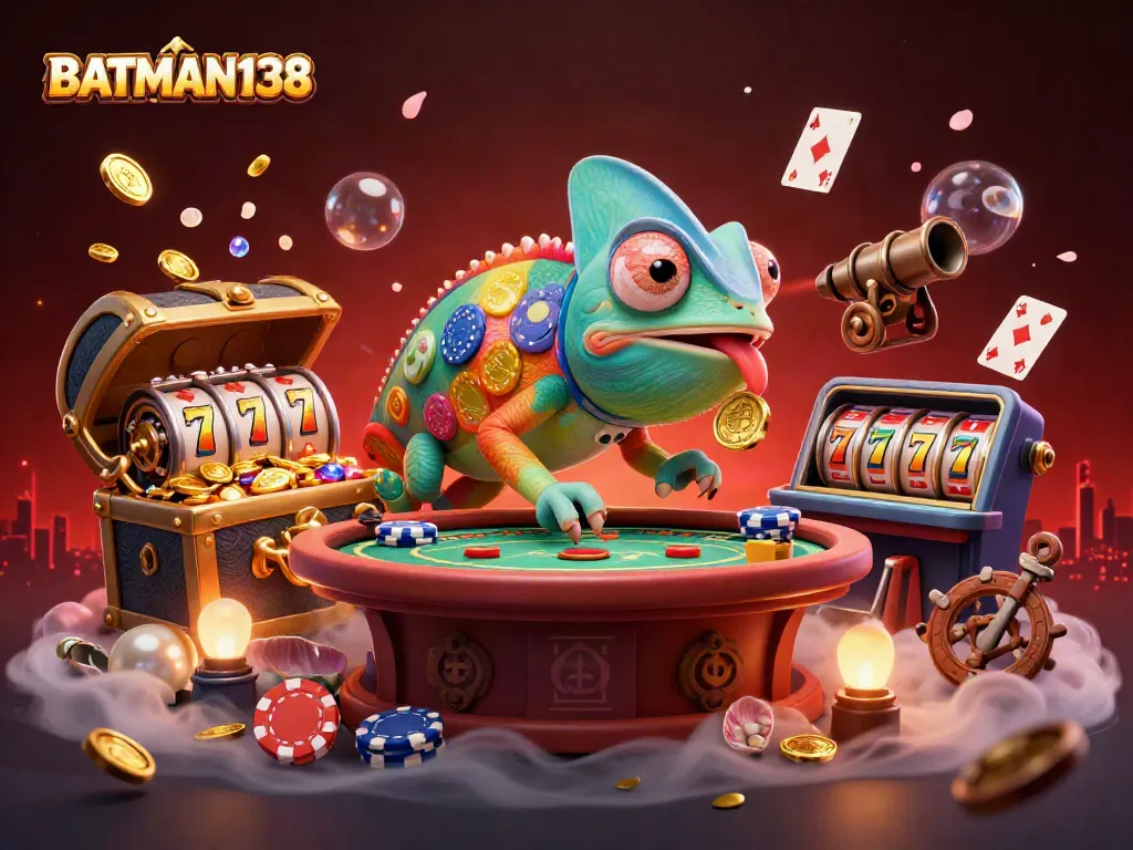 Experience dynamic gameplay at BATMAN138 with a vibrant scene of games, riches, and excitement.