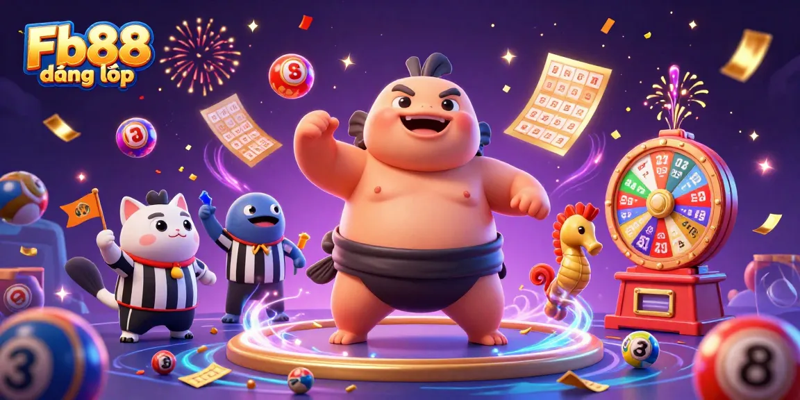 Engage in fun gaming action with Fb88 đăng nhập as the lively fugu character emerges in a colorful casino scene.