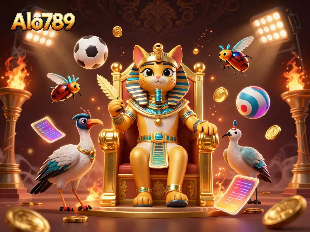 Bet on exciting experiences with Alo789 in a rich 3D casino illustration.