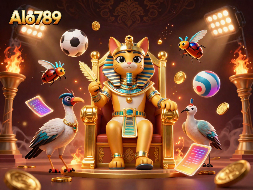 Bet on exciting experiences with Alo789 in a rich 3D casino illustration.