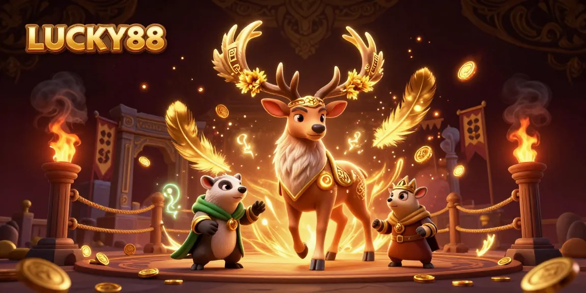 LUCKY88 players experience thrilling action in a vibrant 3D casino scene with dynamic game elements.