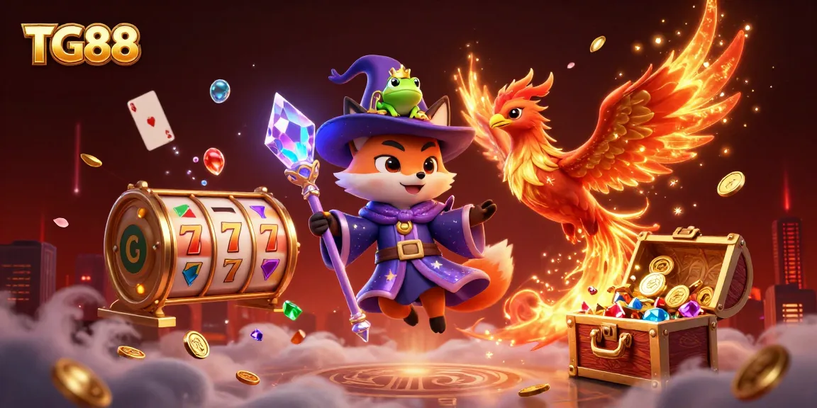 Engage with TG88's vibrant casino world filled with dynamic slots and enchanting characters.