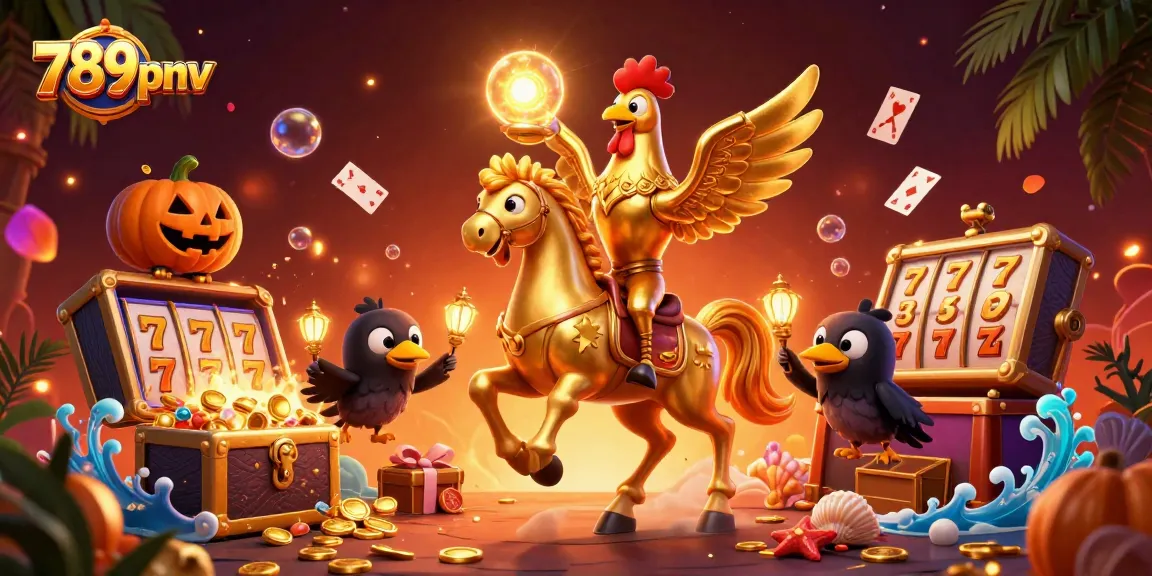 Experience thrilling games at 789pnv, where the golden rooster leads an exciting midnight casino adventure.