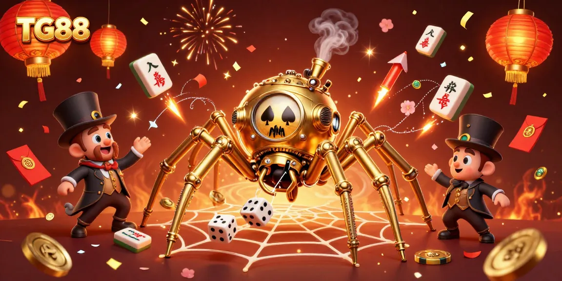 Experience exciting gameplay at TG88 with a dynamic, steampunk-themed illustration featuring thrilling gambling elements.