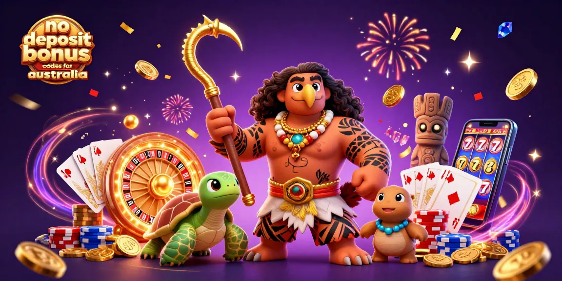 Experience thrilling no deposit bonus codes for australia with exciting gaming elements and colorful characters