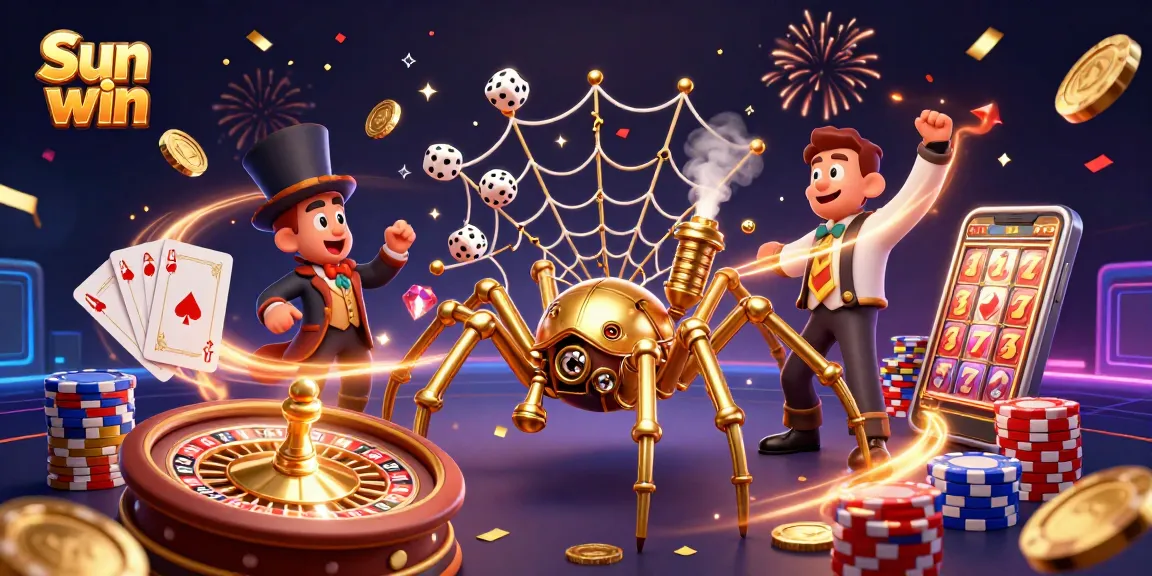 Sun win: Experience the thrill of winning at 3D casino games amidst sparkling gems and dynamic characters.