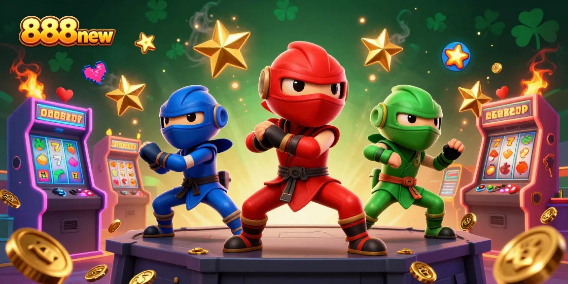 Engage with exciting slots at 888new featuring vibrant chameleons celebrating casino wins.