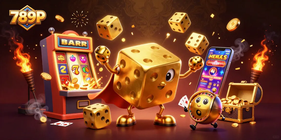 Experience gaming excitement with 789P's captivating illustration of a vibrant casino scene.