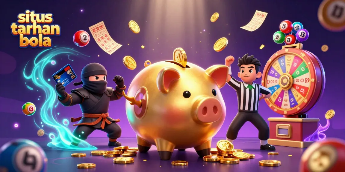 Exciting action scene of situs taruhan bola represented with vibrant characters and dynamic elements