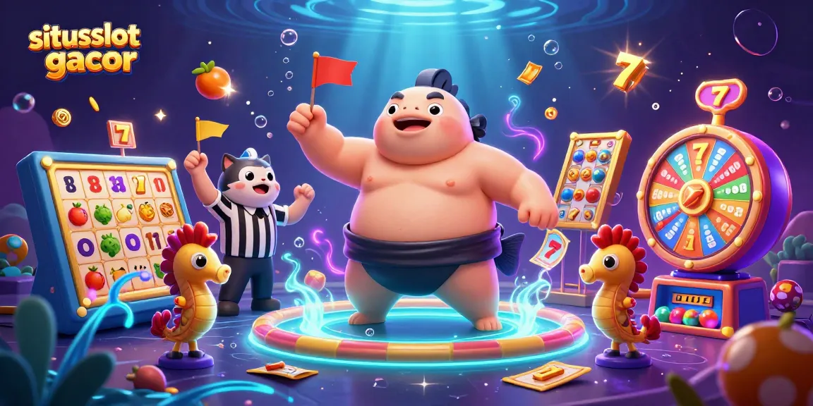 Engage with situs slot gacor's vibrant 3D scene featuring dynamic slot elements and charming characters.