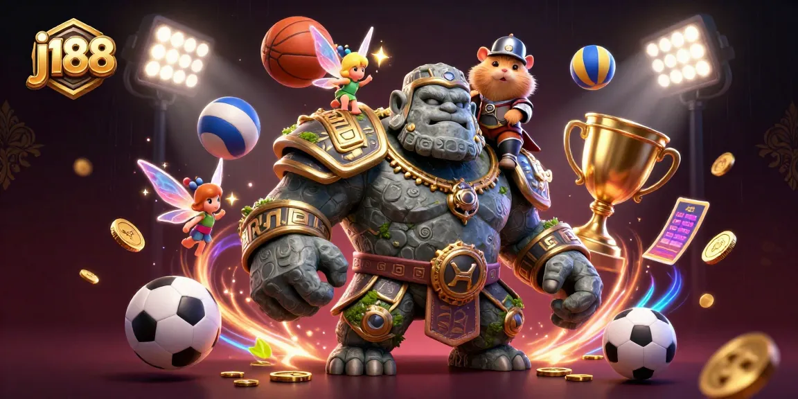 Engage with j188's immersive casino experience as fantasy elements collide with vibrant gaming action.
