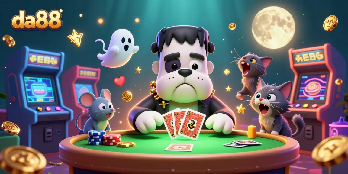 da88 players enjoy cards at a lively casino table with thrilling game elements