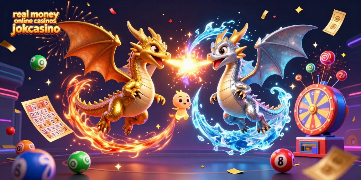 Join the excitement at real money online casinos jokacasino with illustrated dragons and playful gaming elements!
