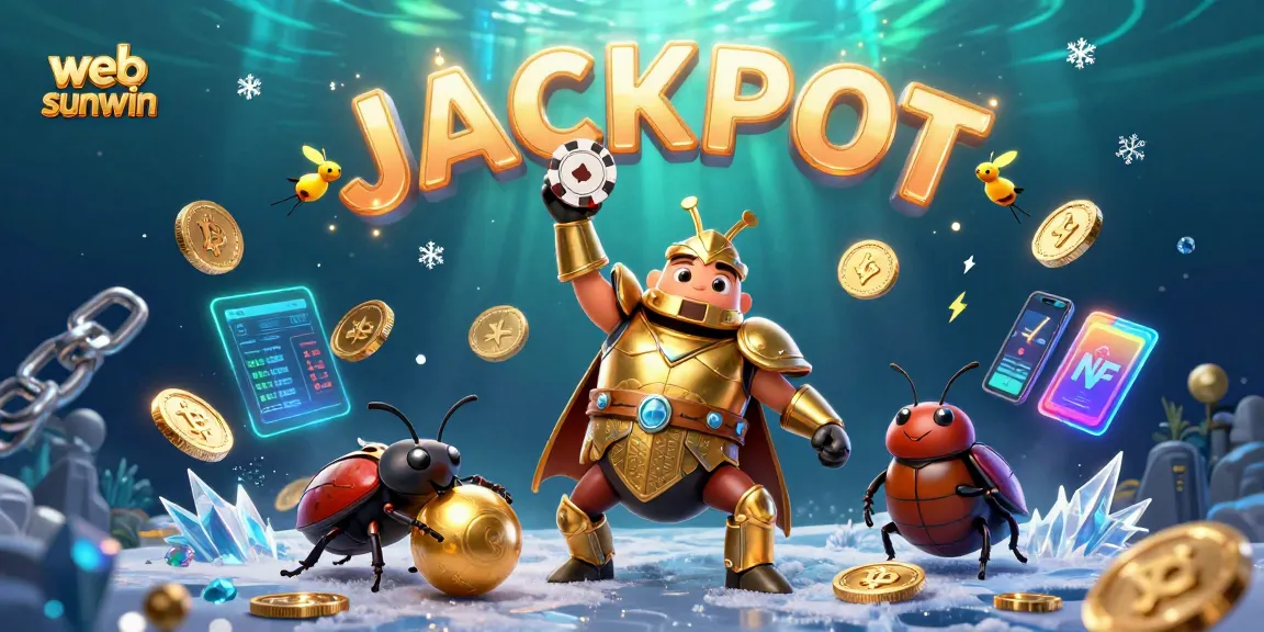 Spin to win at web sunwin with a vibrant 3D scene celebrating a poker victory!