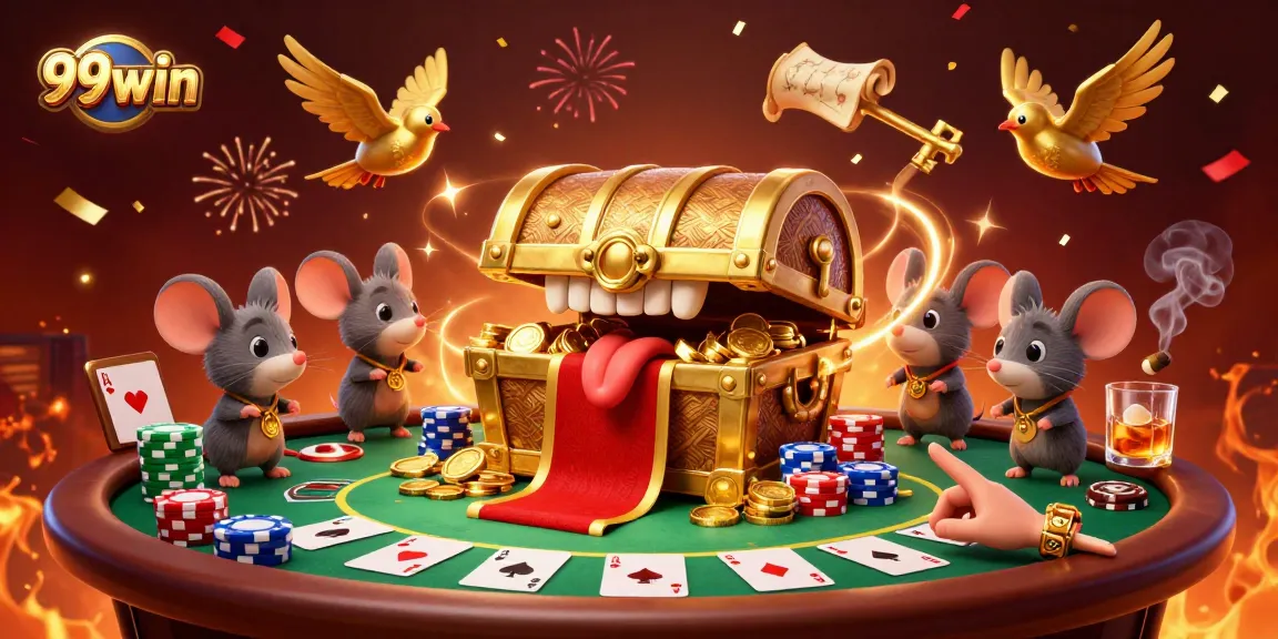 Experience thrilling rewards at 99win with enticing poker elements and vibrant animations.
